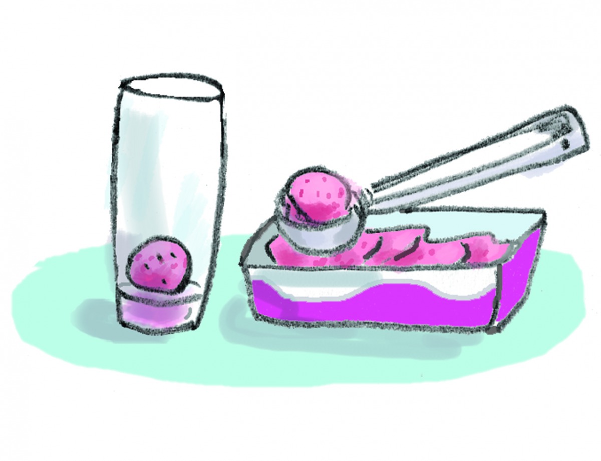 Strawberry milkshake - Preperation 3